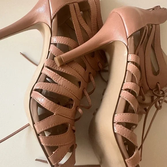 Nine West Elegant Tan Strappy Heels - Picture 12 of 12